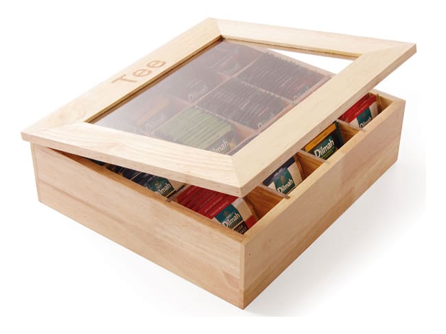 Wooden Tea Box - 12 Compartments