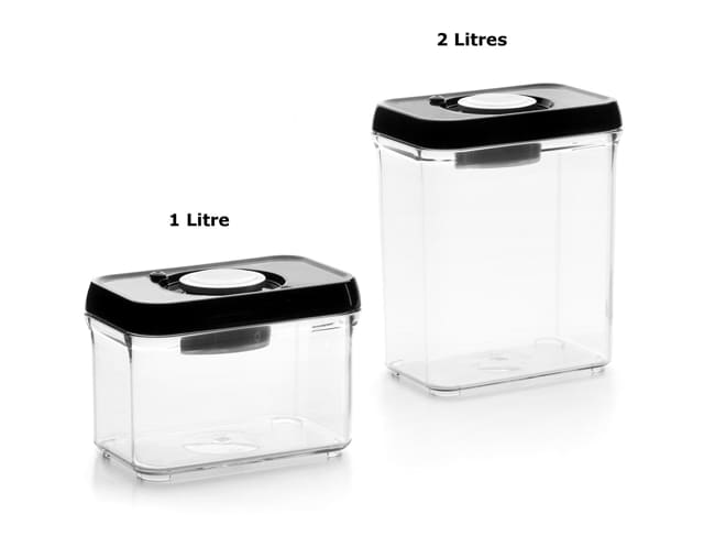 Vacuum Food Storage Container - Rectangular - 1L - Ibili