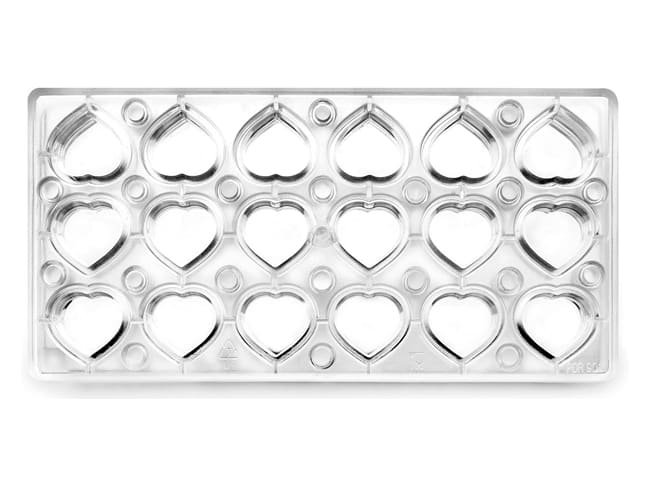 Magnetic Chocolate Mould - 18 Hearts - 27,5 x 13,5cm - Ibili