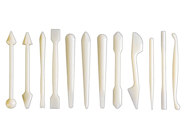 Marzipan Sculpting Tool Set (x 12) - Ibili