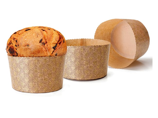 Set of 5 Panettone Paper Moulds - Ø 18cm - Ibili