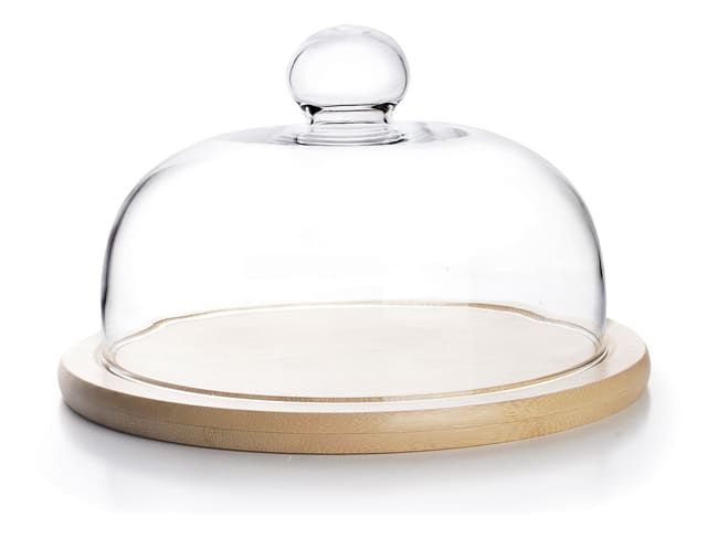 Tray for cheese - with glass bell - Ø 26 cm - Ibili