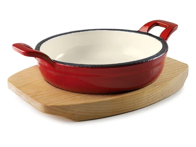 Red Cast Iron Round Casserole Dish - Ø 12cm - Lacor