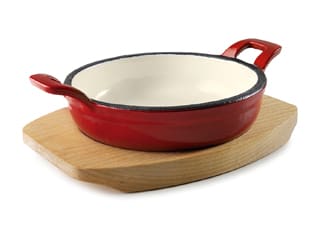 Red Cast Iron Round Casserole Dish