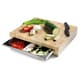 Wooden Chopping Board - 1 Stainless Steel Collector Tray - 41 x 34cm - Lacor