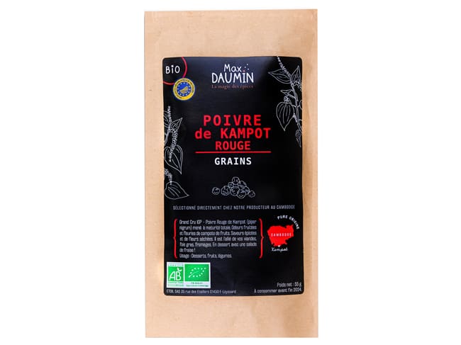 Red Kampot Pepper - Organic - 55g - Max Daumin