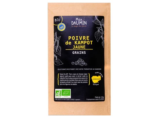 Yellow Kampot Pepper - Organic - 55g - Max Daumin