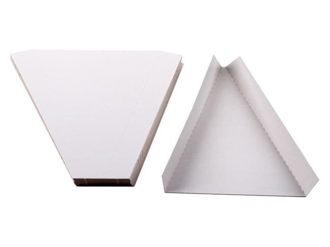White Triangle Cake Slice U-Card (x 250) - 16 x 12cm - Mallard Ferrière