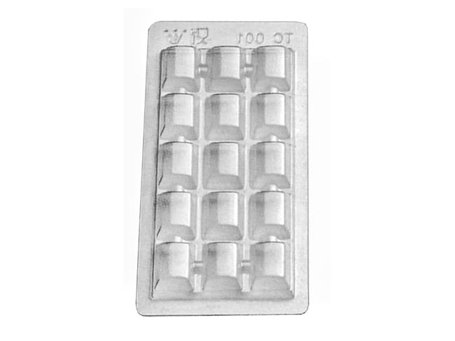 Set of 5 Chocolate Block Moulds - Rectangle Pattern - Mallard Ferrière