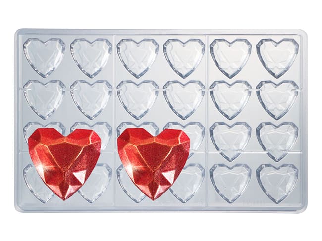 Diamond Heart Chocolate Mould - 27,5 x 17,5cm