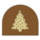 Plastic Mould for Decorated Yule Log Tips - 6 Christmas Trees