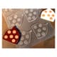 Plastic Mould for Decorated Yule Log Tips - 6 Snowflake Shapes