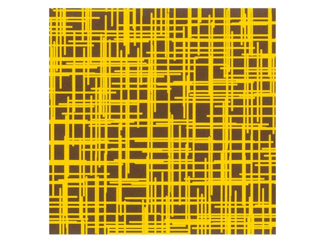 Chocolate Transfer Sheet - Yellow Grid (x 10) - Mallard Ferrière