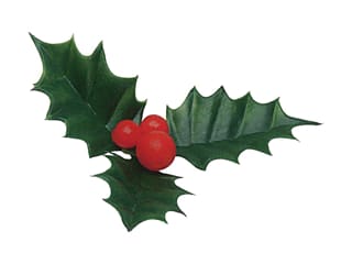 Green Holly Leaf Cake Topper Decorations (x 144)