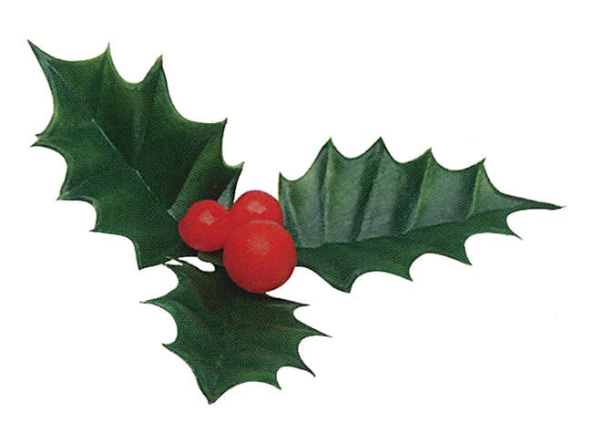 Green Holly Leaf Cake Topper Decorations (x 144)