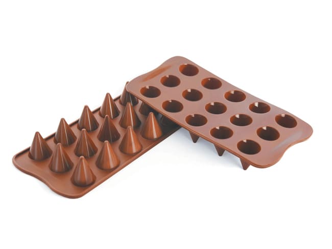 Easy Choc Silicone Chocolate Mould - 15 Cones - 21,4cm x 10,6cm - Silikomart