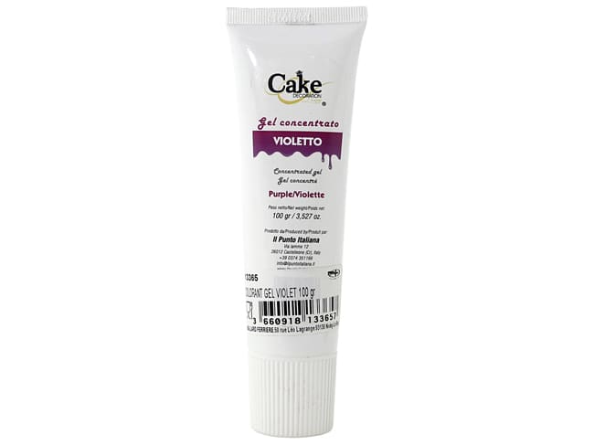 Food Colouring Gel - Fat Soluble - Purple 100g - Cake Décoration