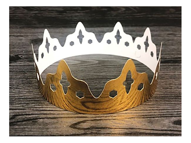 'Bella' Gold Paper Crown for Galette des Rois (x 100) - Mallard Ferrière