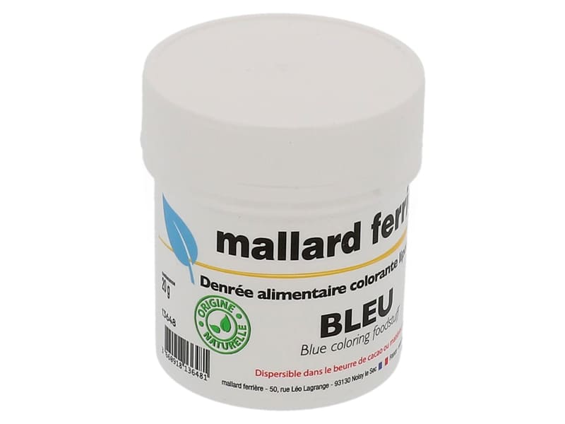 Natural Food Colouring Powder 20g Blue Fat Soluble Mallard