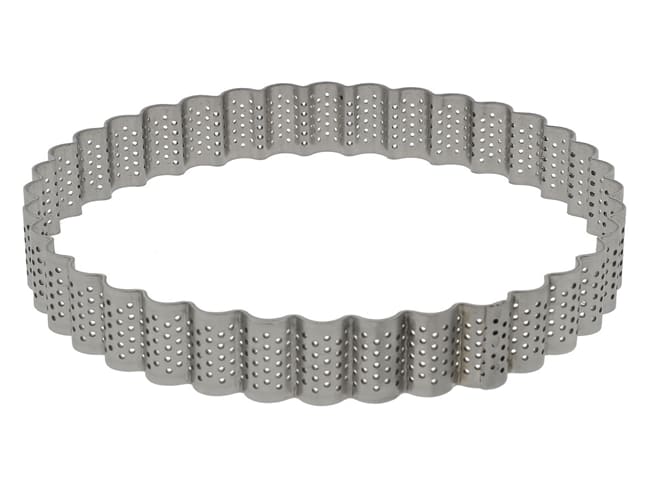 Perforated Fluted Tart Ring - very thick - Ø 24 cm - Mallard Ferrière