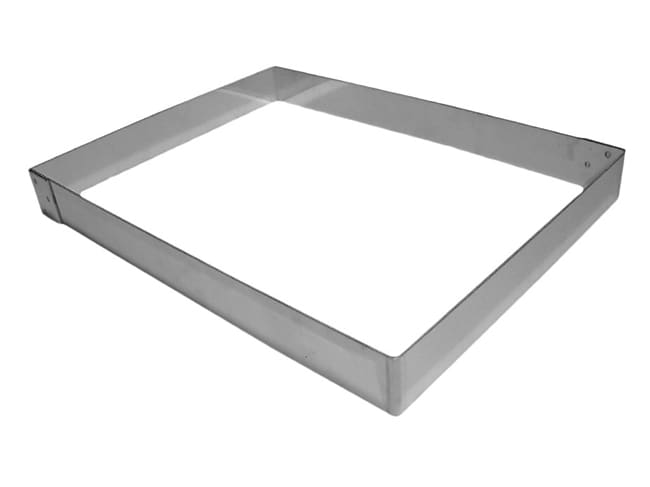 Stainless Steel Rectangular Cake Frame - 40 x 30 x ht 5cm - Mallard Ferrière