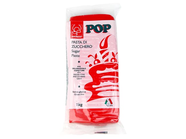 Red Sugar Paste - Bag of 1kg - Modécor