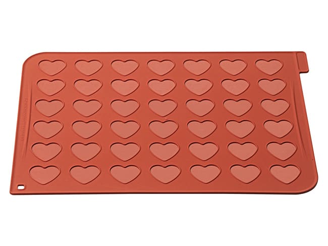 Slicone Baking Sheet for 42 Heart-Shaped Macarons - 40 x 30cm - Silikomart