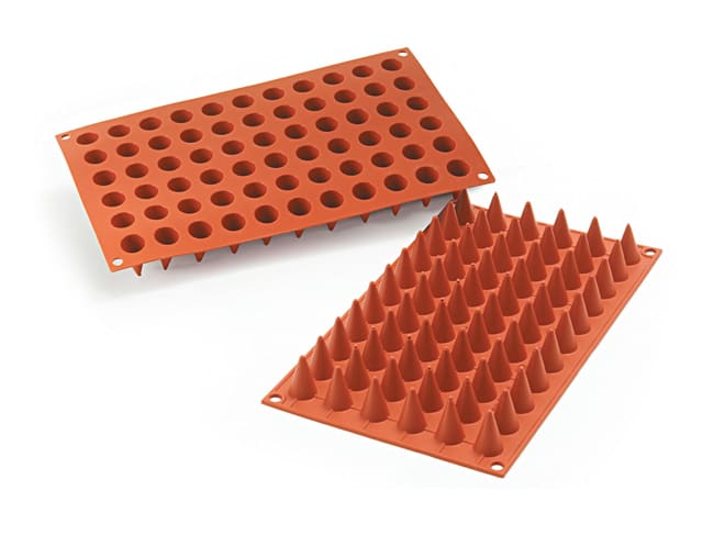 Flexible Silicone Mould - 66 Mini Cones Ø 1,8cm - 30 x 17,5cm - Silikomart