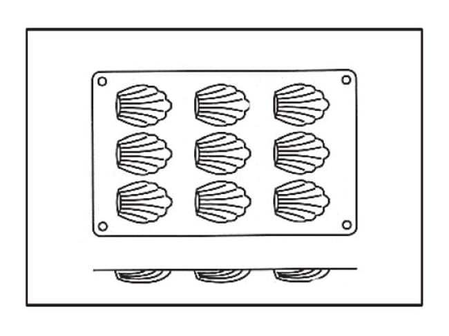 Flexible Silicone Mould - 9 Madeleines - 30 x 17,5cm - Silikomart