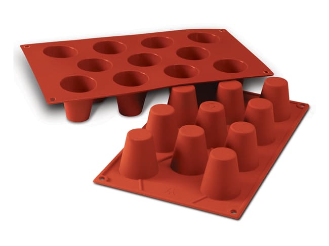 Flexible Silicone Mould - 11 babas Ø 4,5cm - 30 x 17,5cm - Silikomart