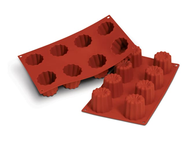 Flexible Silicone Mould - 8 canneles Ø 5,6cm - 30 x 17,5cm - Silikomart