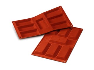 Flexible Silicone Mould - 7 Financiers 9,5 x 4,5cm - 30 x 17,5cm - Silikomart