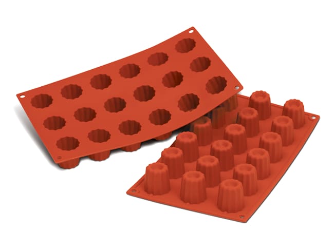 Flexible Silicone Mould - 18 mini canneles Ø 3,5cm - 30 x 17,5 cm - Silikomart