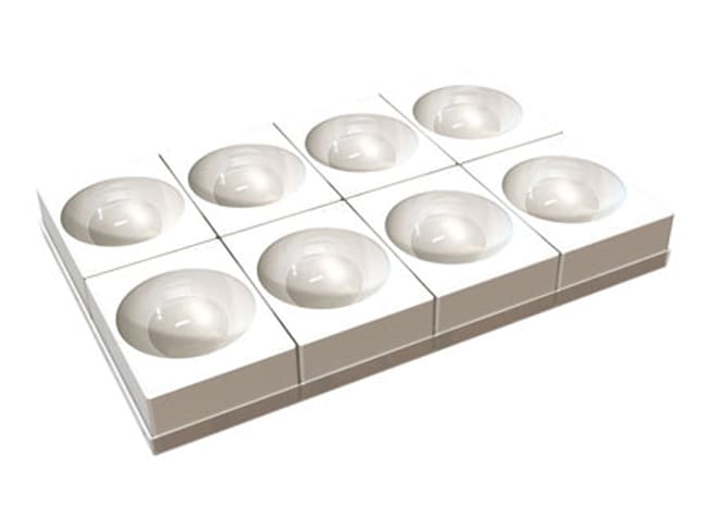 Torta Flex Silicone Mould - 8 Half-Spheres Ø13,5 cm - 60 x 40cm - Silikomart