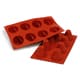 Flexible Silicone Mould - 8 Volcano Shapes Ø 6,2cm - 30 x 17,5cm - Silikomart