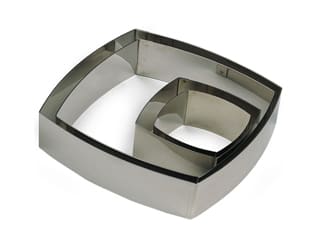 Stainless Steel Curved Square Ring
