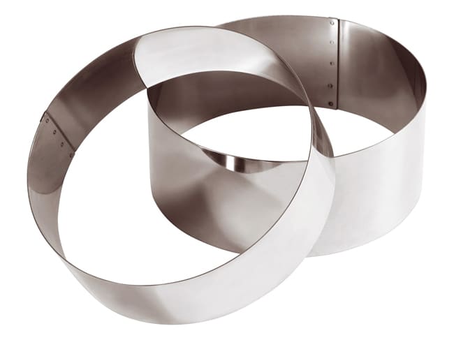 Stainless Steel Deep Ring for Wedding Cake - Ø 20cm x ht 14cm - Mallard Ferrière