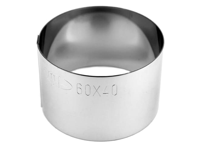 Stainless Steel Mousse Ring - Ø 6cm x ht 4cm - Mallard Ferrière