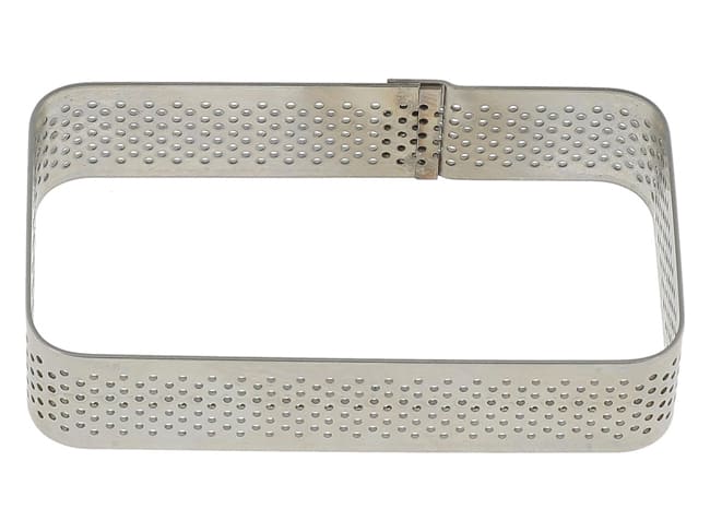 Stainless Steel Perforated Rectangular Ring - Height 2cm - 9 x 5cm - Mallard Ferrière