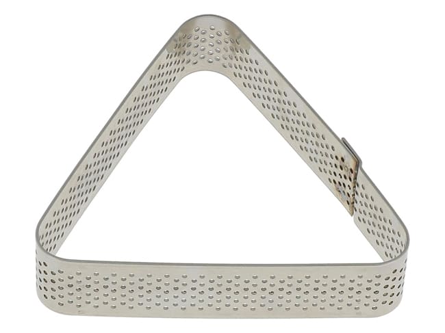 Stainless Steel Perforated Triangle Cake Ring - Rounded edges - 8.5 x 7.5cm - Mallard Ferrière