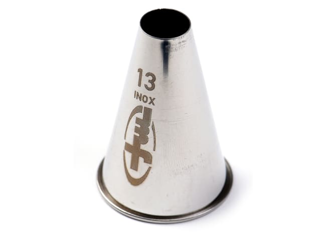 Stainless steel plain piping nozzle - Diameter 1.3cm - Mallard Ferrière