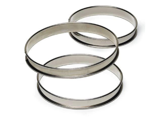 Stainless Steel Tart Ring - ht 2.7cm - Ø 16cm - Mallard Ferrière