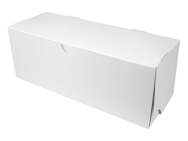 White cardboard Log Box (x 25) - 40 x 11cm