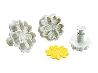 Set of 3 Plunger Cutters -Veined Petal Wild Rose