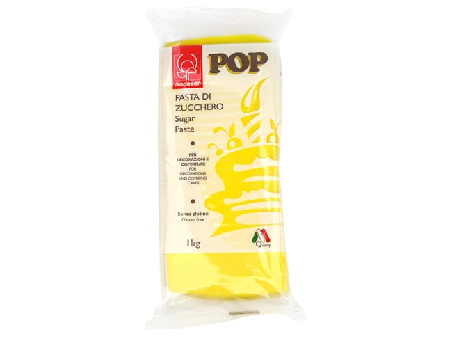 Yellow Sugar Paste - Bag of 1kg - Modécor