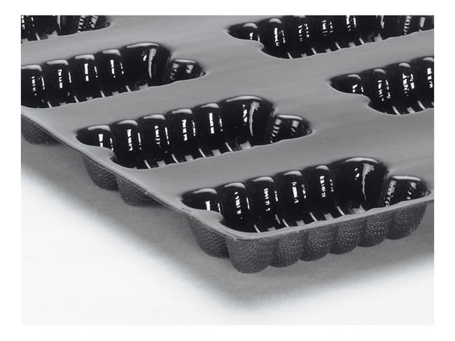 Non-Stick Silicone Mould - 16 Fluted Loaf Cakes 11 x 6 x 2.5cm - 60 x 40cm - Flexipan