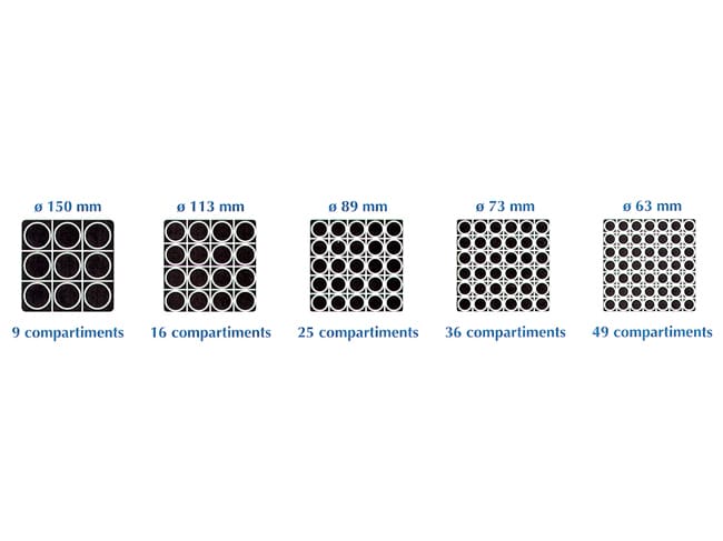 36- compartment tray