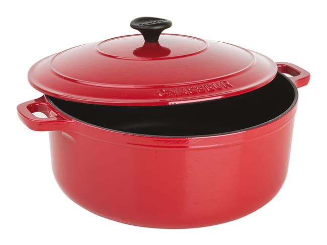 Cast Iron Red Round Casserole - Chasseur - Ø 24cm - Le Chasseur