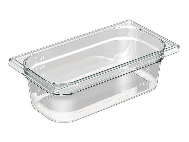 Gastronorm container cristal plus GN 1/3 - Depth 10cm - Matfer