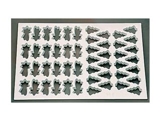 Cookie Cutting Sheet - 26 Christmas Trees + 24 Shooting Stars